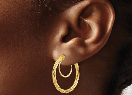 14k Yellow Gold Earrings Style PRE647 - Classique Jewelry Inc.