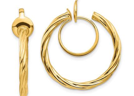 14k Yellow Gold Earrings Style PRE647 - Classique Jewelry Inc.