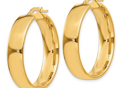 14K gold hoop earrings, alternate view