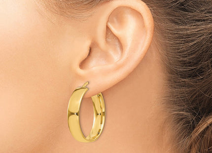 14K gold hoop earrings, another view