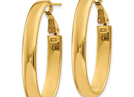 14K gold oval hoop earrings, alternate view
