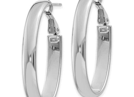 14K gold oval hoop earrings, alternate view