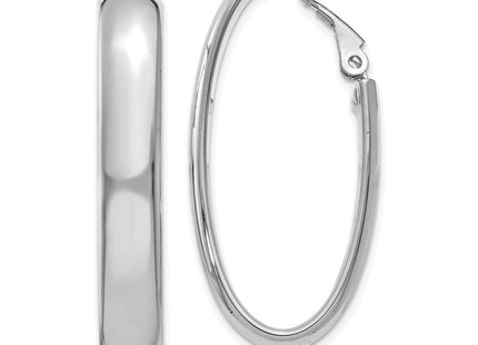 14K gold oval hoop earrings