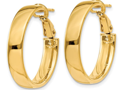 14K gold hoop earrings, alternate view