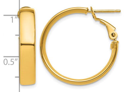 14K gold hoop earrings, further view