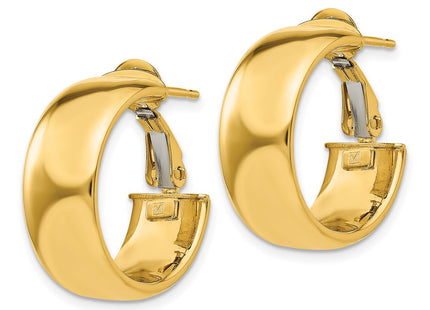 14k Yellow Gold Earrings Style PRE734 - Classique Jewelry Inc.