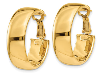 14k Yellow Gold Earrings Style PRE735 - Classique Jewelry Inc.