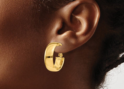14k Omega Back Hoop Earrings (Style PRE735)