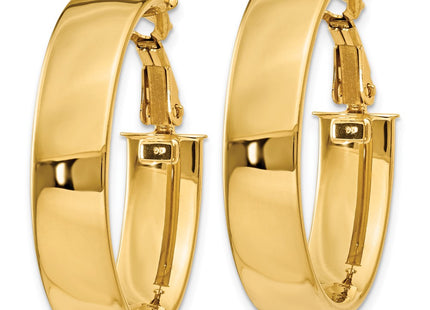14K gold oval hoop earrings, alternate view