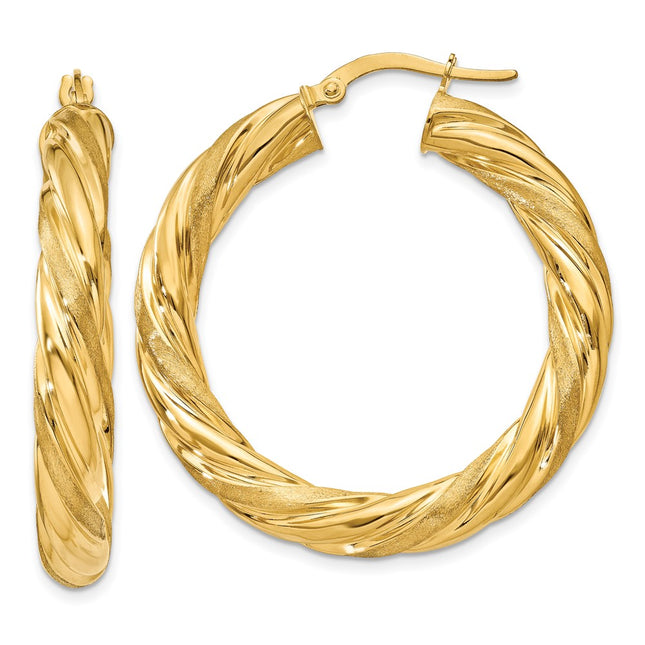 14k Yellow Gold Earrings Style PRE778 - Classique Jewelry Inc.