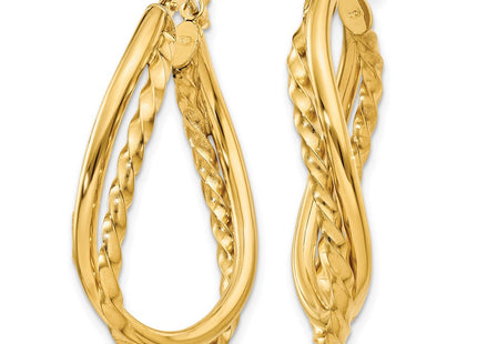 14k Yellow Gold Earrings Style PRE785 - Classique Jewelry Inc.