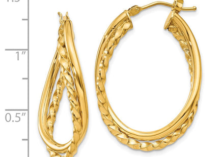 14k Yellow Gold Earrings Style PRE785 - Classique Jewelry Inc.