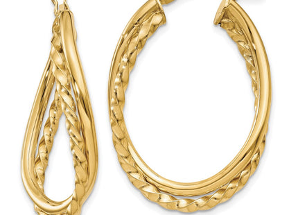 14k Yellow Gold Earrings Style PRE785 - Classique Jewelry Inc.