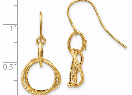 14k Yellow Gold Earrings Style PRE876 - Classique Jewelry Inc.