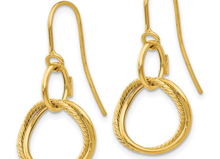 14k Yellow Gold Earrings Style PRE876 - Classique Jewelry Inc.