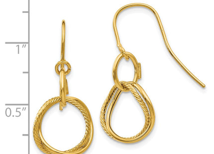 14k Yellow Gold Earrings Style PRE876 - Classique Jewelry Inc.
