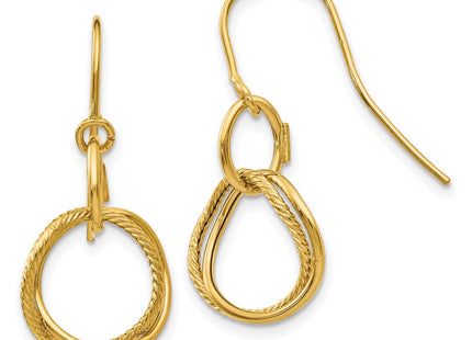 14k Yellow Gold Earrings Style PRE876 - Classique Jewelry Inc.