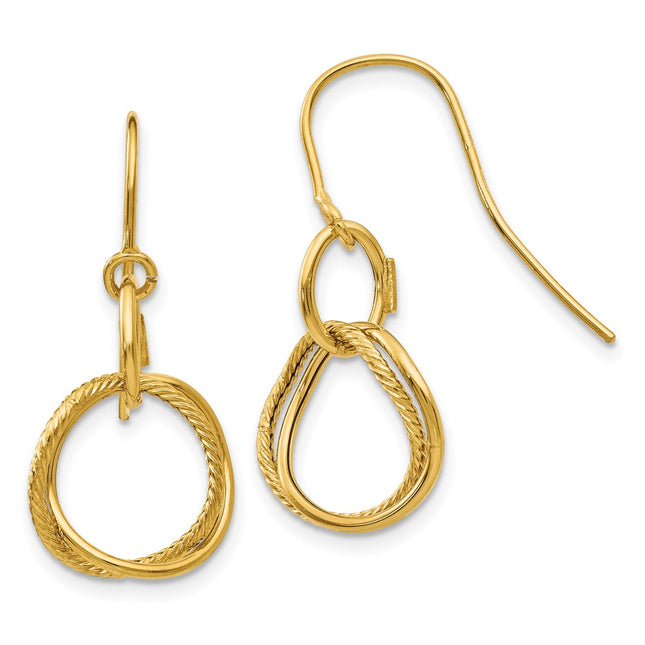 14k Yellow Gold Earrings Style PRE876 - Classique Jewelry Inc.