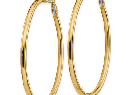 14K gold hoop earrings, alternate view