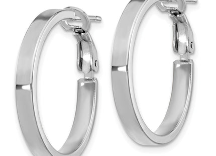 14K white gold hoop earrings, alternate view