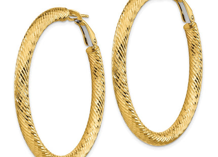 14K gold hoop earrings, alternate view