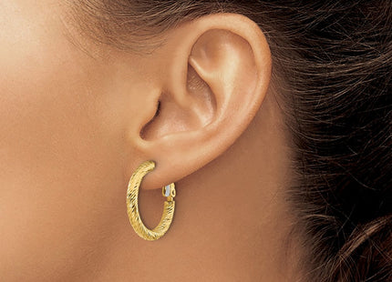 14K white gold hoop earrings, another view