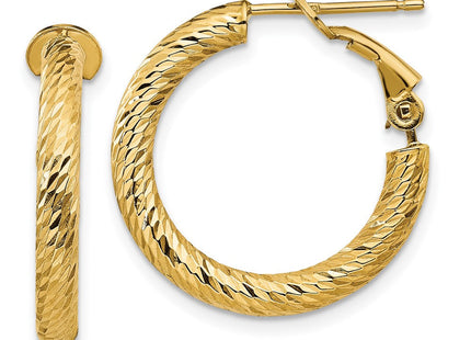 14K white gold hoop earrings