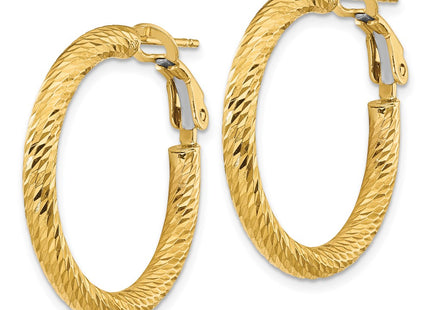 14K gold hoop earrings, alternate view