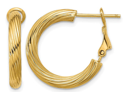14K gold hoop earrings