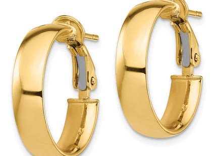 14K gold hoop earrings, alternate view