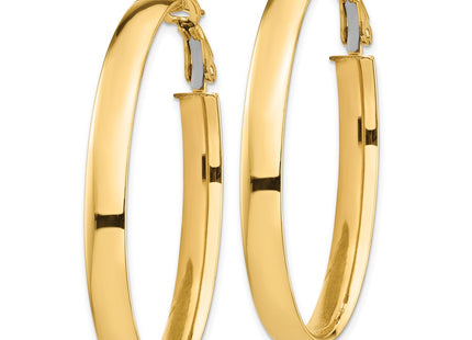 14K gold oval hoop earrings, alternate view