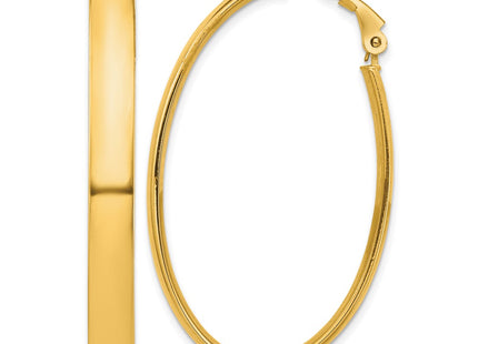 14K gold oval hoop earrings