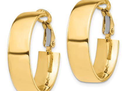 14K gold hoop earrings, alternate view