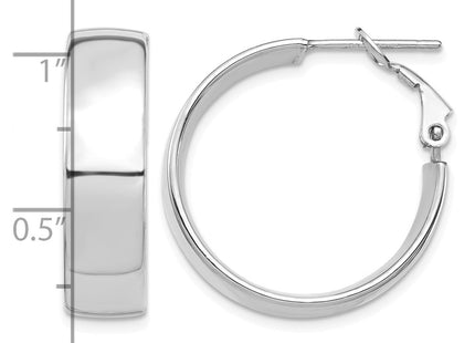 14K white gold hoop earrings, alternate view