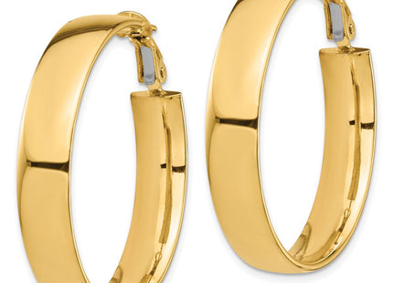 14K white gold hoop earrings, alternate view