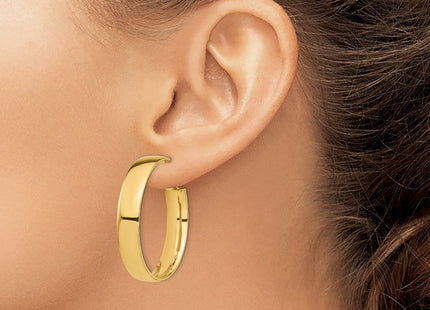 14K white gold hoop earrings, another view