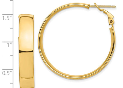 14K white gold hoop earrings, further view