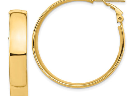 14K white gold hoop earrings