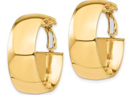 14K gold hoop earrings, alternate view