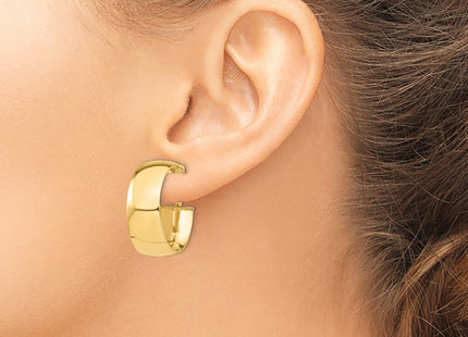 14K gold hoop earrings, another view