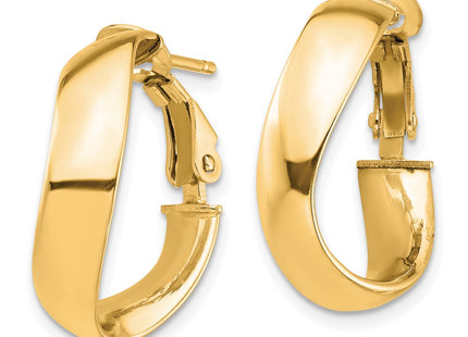 14k Yellow Gold Earrings Style PRE982 - Classique Jewelry Inc.