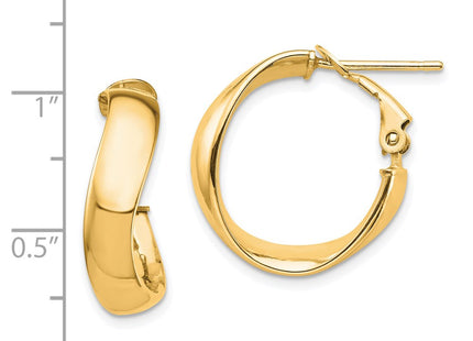 14k Yellow Gold Earrings Style PRE982 - Classique Jewelry Inc.