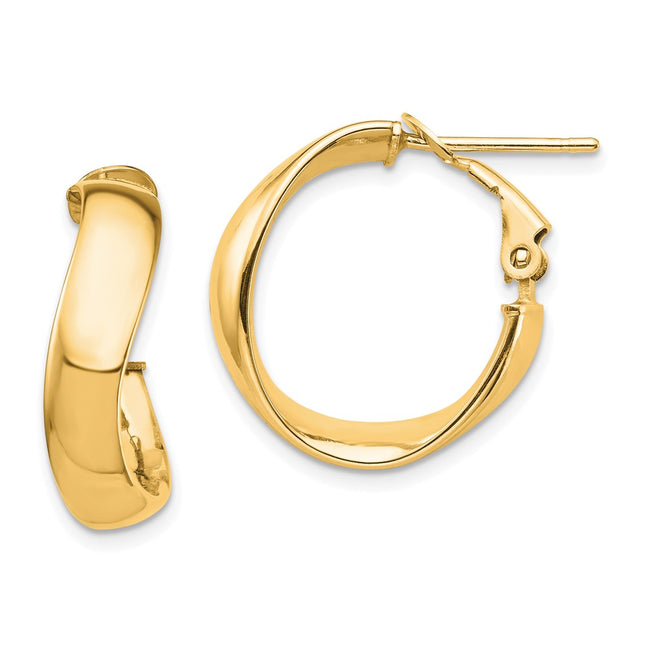 14k Yellow Gold Earrings Style PRE982 - Classique Jewelry Inc.