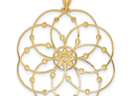 14k Yellow & Rhodium Pendants Style PRF313 - Classique Jewelry Inc.