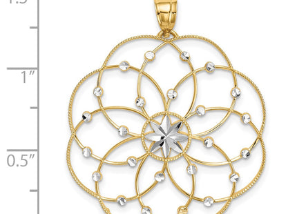 14k Yellow & Rhodium Pendants Style PRF313 - Classique Jewelry Inc.