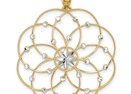 14k Yellow & Rhodium Pendants Style PRF313 - Classique Jewelry Inc.