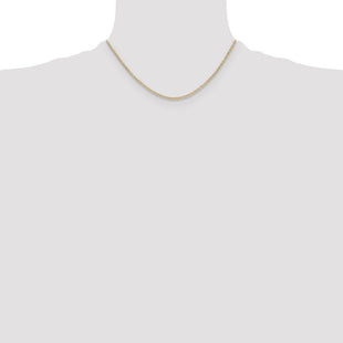14k Tri-color Gold Pav Valentino Chain (Style PVL050-16)