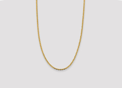 14K Tri-color Pav Valentino with Lobster Clasp Chain (Style PVL060-26)