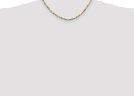 14k Tri-color Gold Pav Valentino Chain (Style PVL070-16)