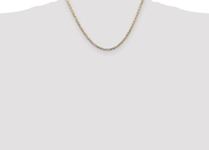 14k Tri-color Gold Pav Valentino Chain (Style PVL070-18)